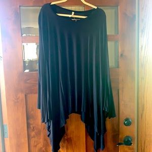 Black poncho style top